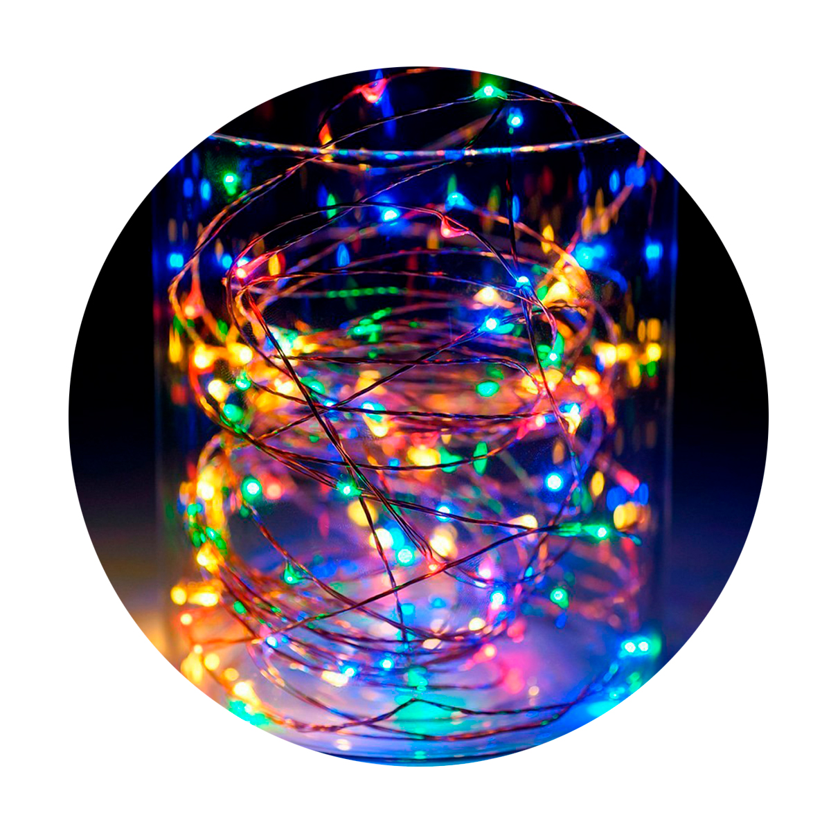 Luces Micro Led Decoración Luz Navidad X 100 Luces Multicolor